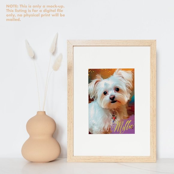 Transform Your Pet's Photo into a Work of Art - Custom Printable Wall Art - Picture 5 of 6